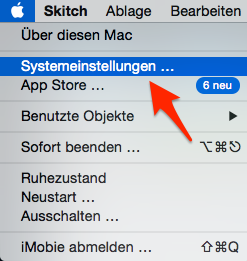 Systemeinstellungen unter Mac wählen - Schritt 1