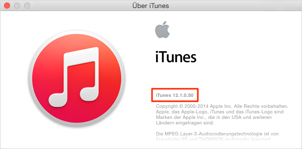 auf neuest iTunes erneuern