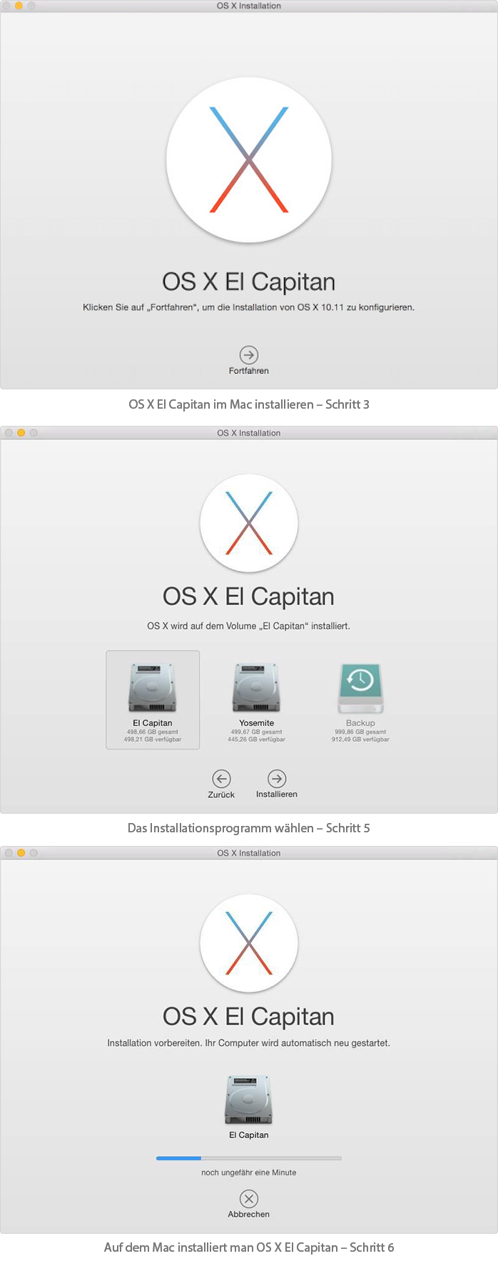 OS X El Capitan im Mac installieren – Schritt 3
