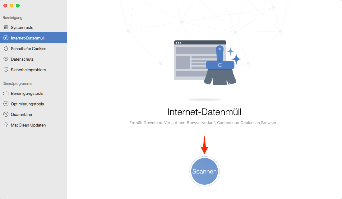 Mac Safari Cookies löschen: Daten scannen – Schritt 3