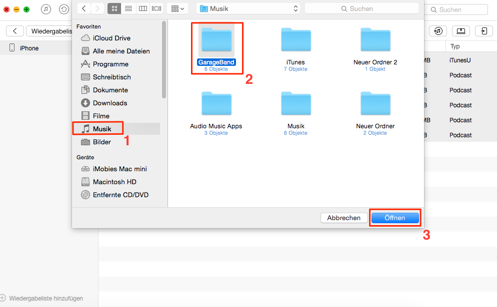 Selektiv! Wiedergabeliste vom Mac auf iPhone übertragen - Schritt 3