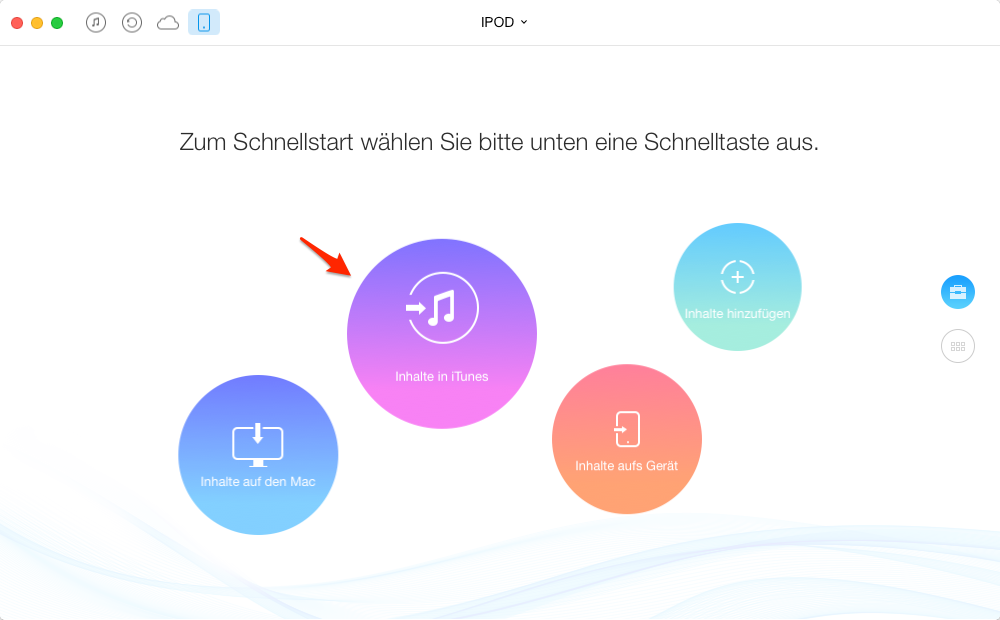 Alle Wiedergabeliste vom iPod auf iTunes übertragen – Schritt 2