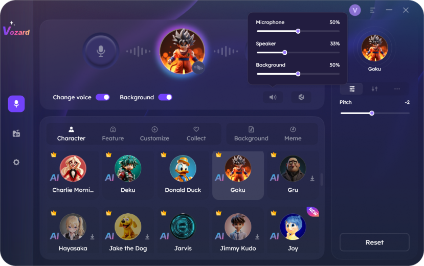 Vozard Goku AI Voice