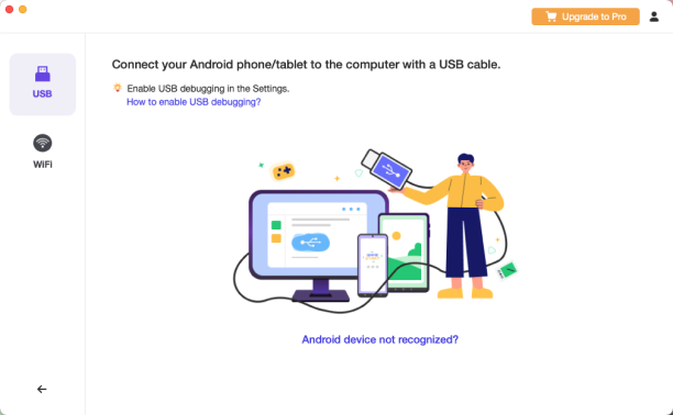 Man holding phone and computer