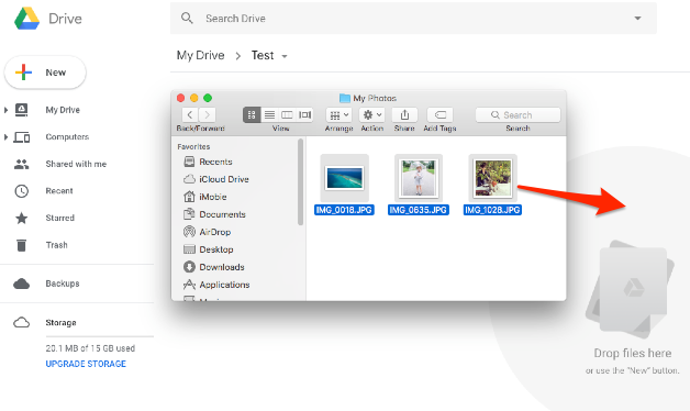 how to transfer photos from google drive to google photos