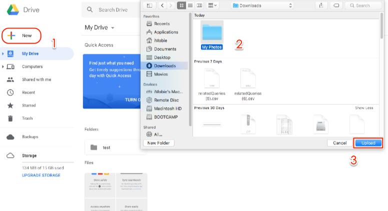 Migrate iCloud to Google Drive