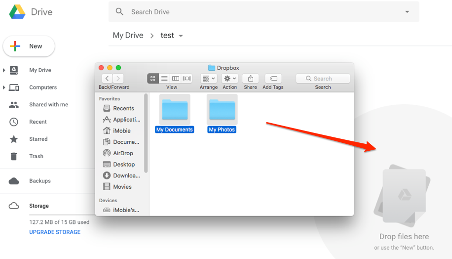 how to save a document on a file in dropbox on mac