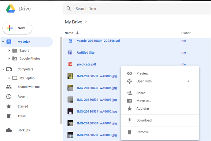 Transfer Files from One Google Drive to Another via Downloading and Uploading - Step 2