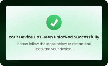 Écran de réussite du déverrouillage FRP Samsung