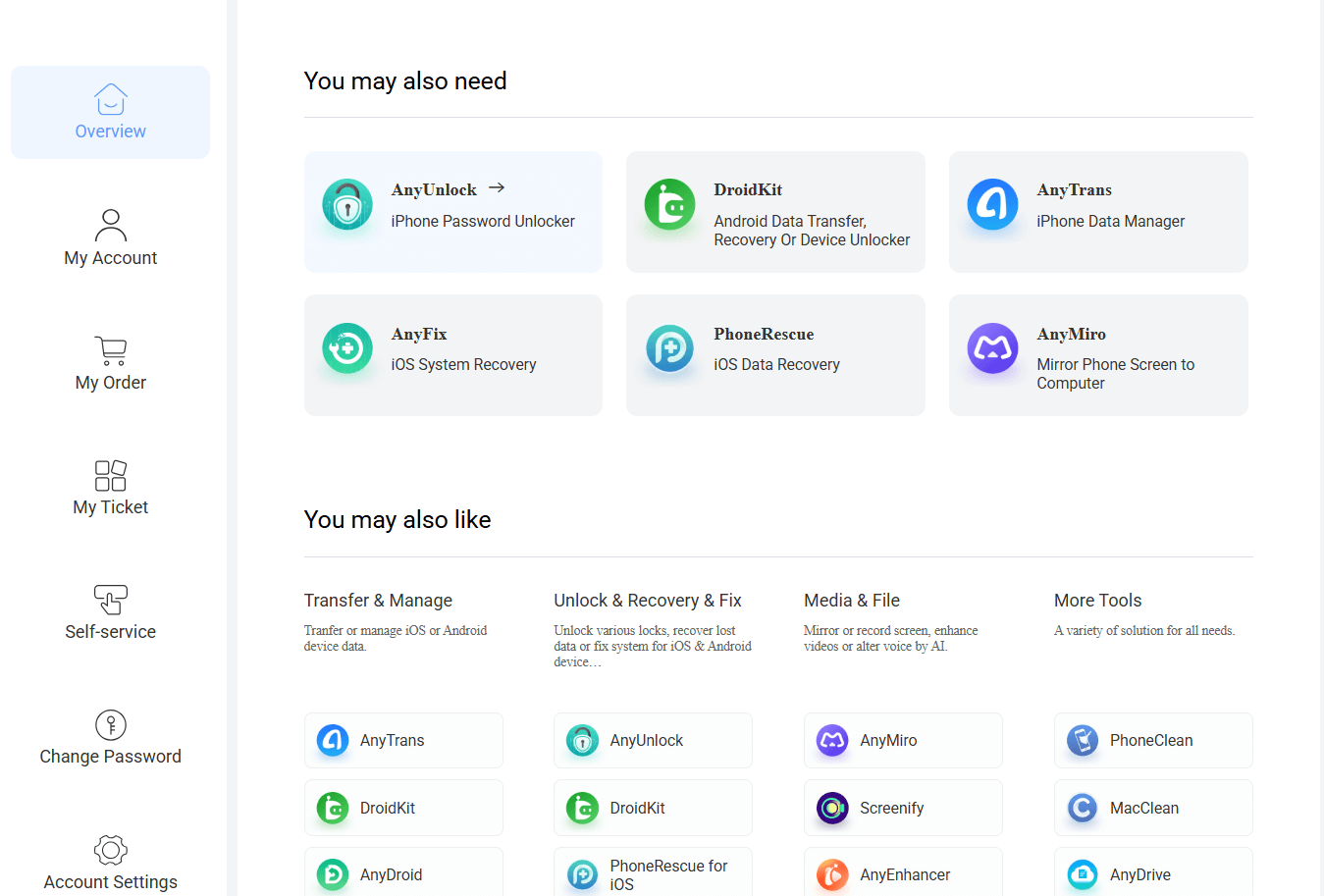 Login iMobie Account Successfully