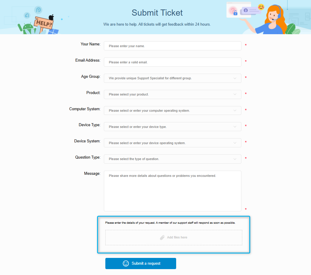How to Send the Log File via Ticket