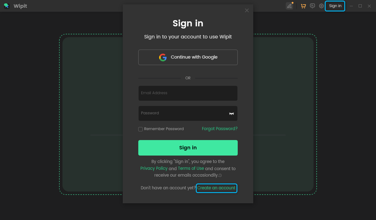 Start to Create iMobie Account