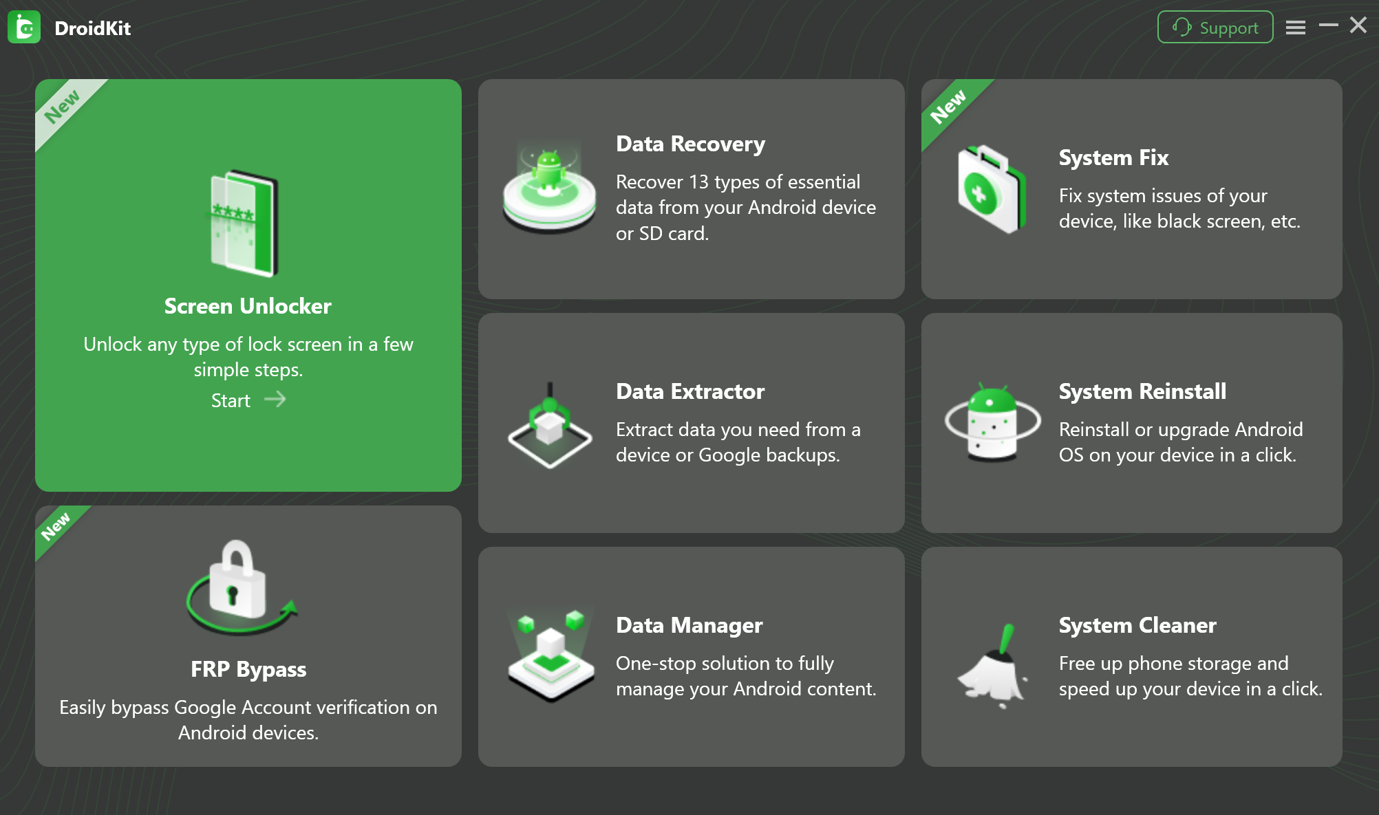 Choose Screen Unlocker Option