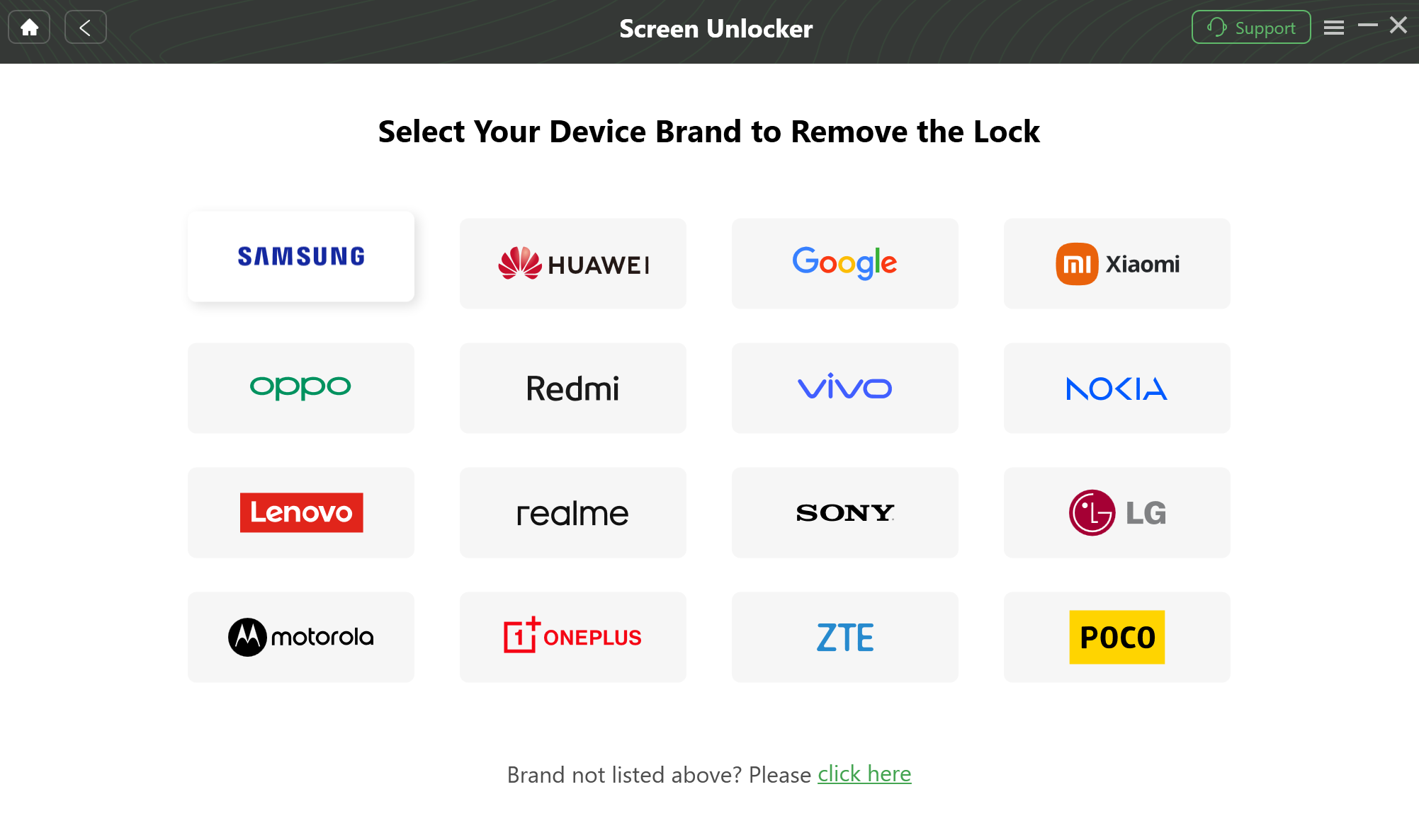 Choose Samsung Brand