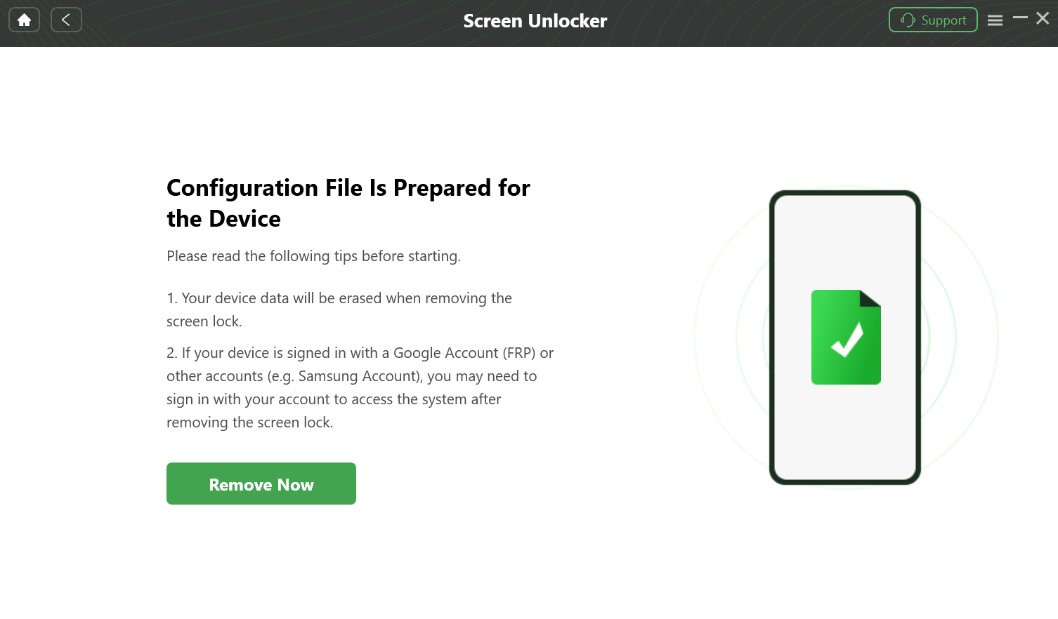 Configuration File Is Prepared for the Device