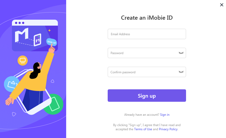 Create an iMobie ID