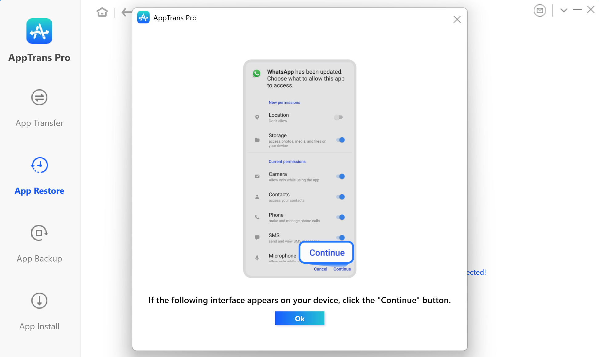 AppTrans User Guide - Restore WhatsApp from Google Drive Backup