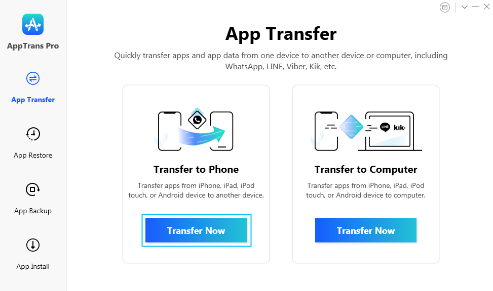 Select App Transfer-Transfer to Phone Option