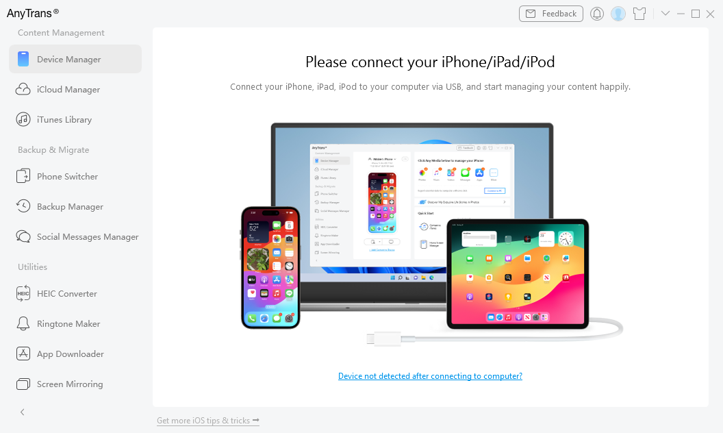 Connect Your iOS Device to Computer