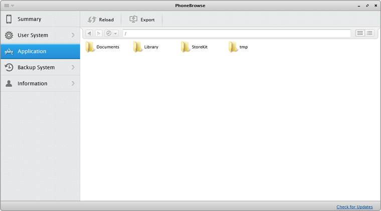 App file folder