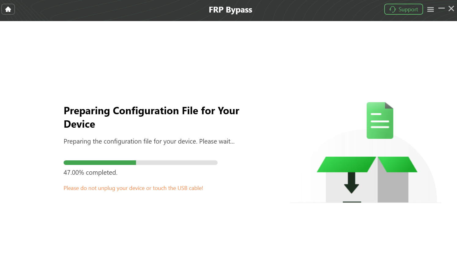 Configuration File Is Prepared for Bypassing FRP Lock