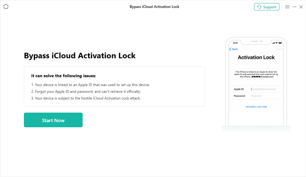 Connect the Device and Click Start Now Button