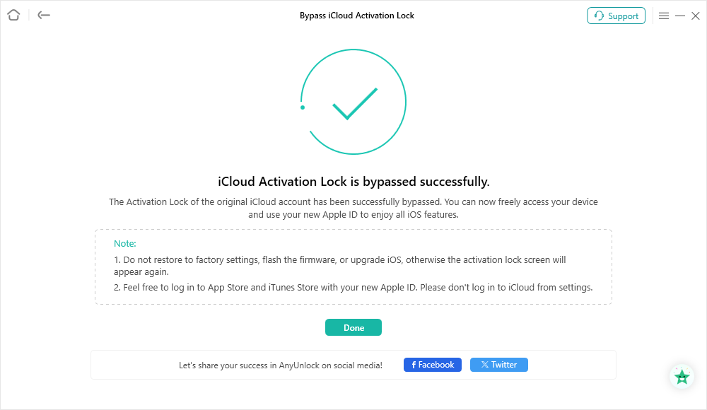 Bypass iCloud Activation Lock Completed
