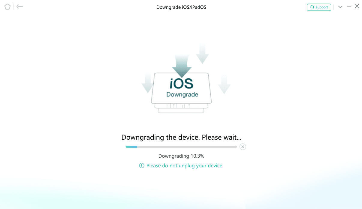 Start to Downgrade iOS Version