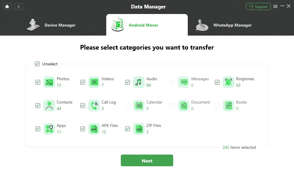 Load Data Type in Android to Android Option