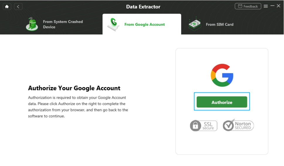 Authorize Your Google Account