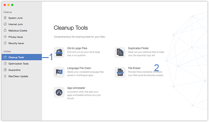 Select File Eraser Function