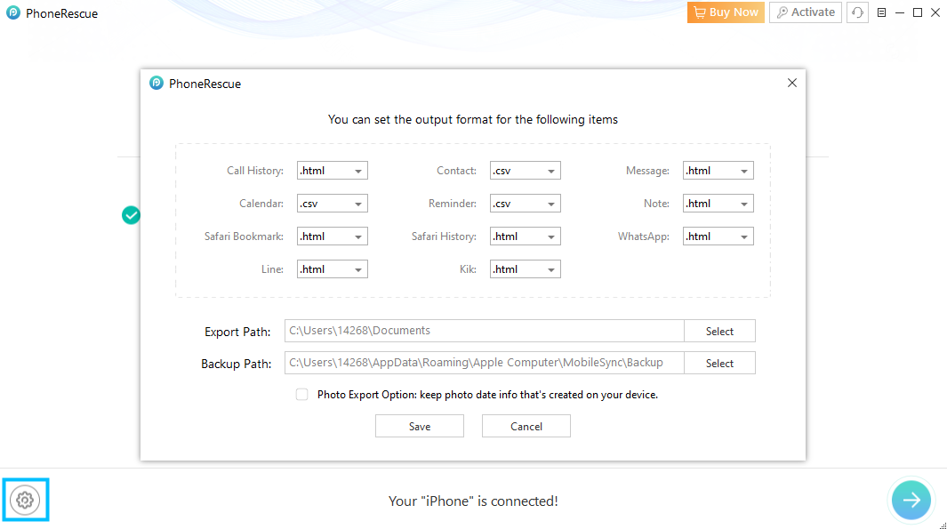 Set the Output Format