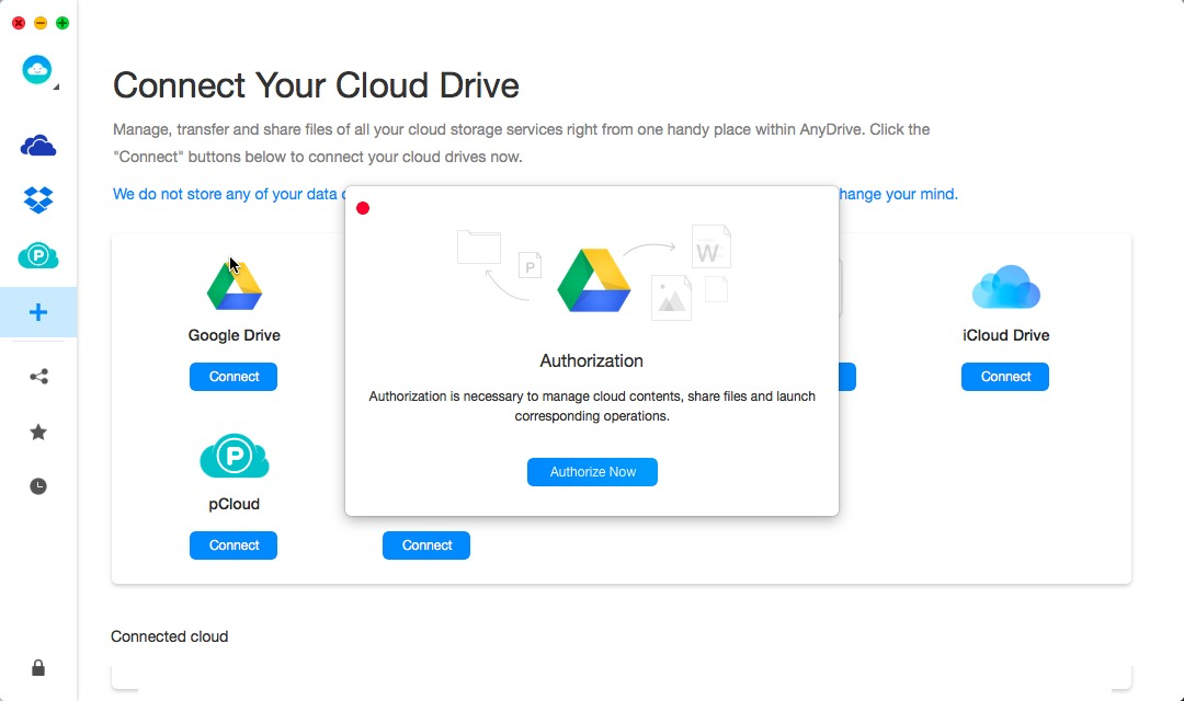 AnyDrive Online Guide – Add Google Drive