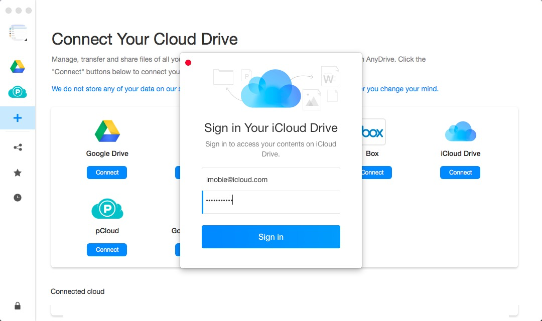 Signing in Your iCloud Drive