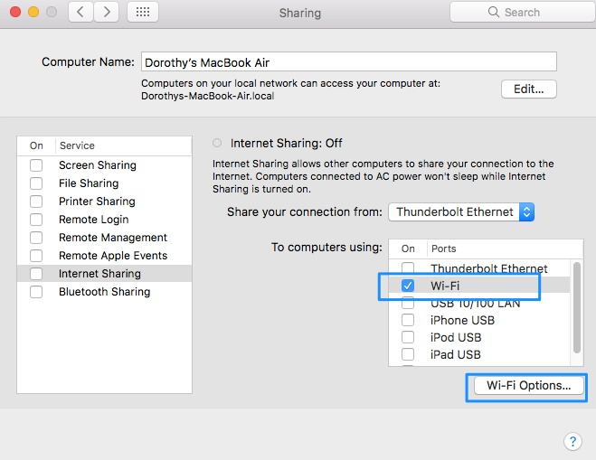 How to Enable Wi-Fi Hotspot Option on Mac - Step 2