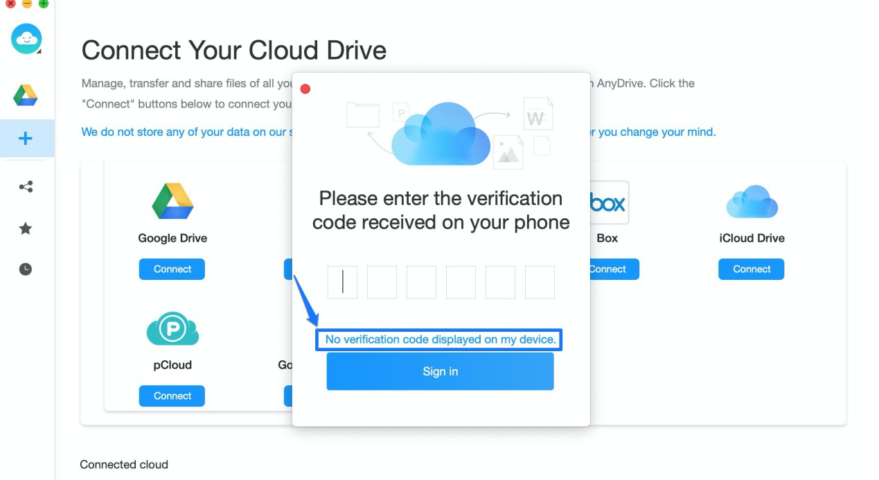 how to get a verification code and sign in with two-factor authentication on anydrive-6