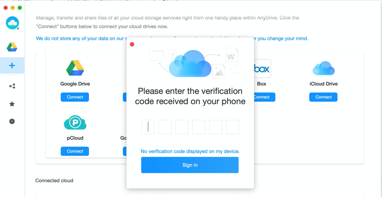 how to get a verification code and sign in with two-factor authentication on anydrive-7