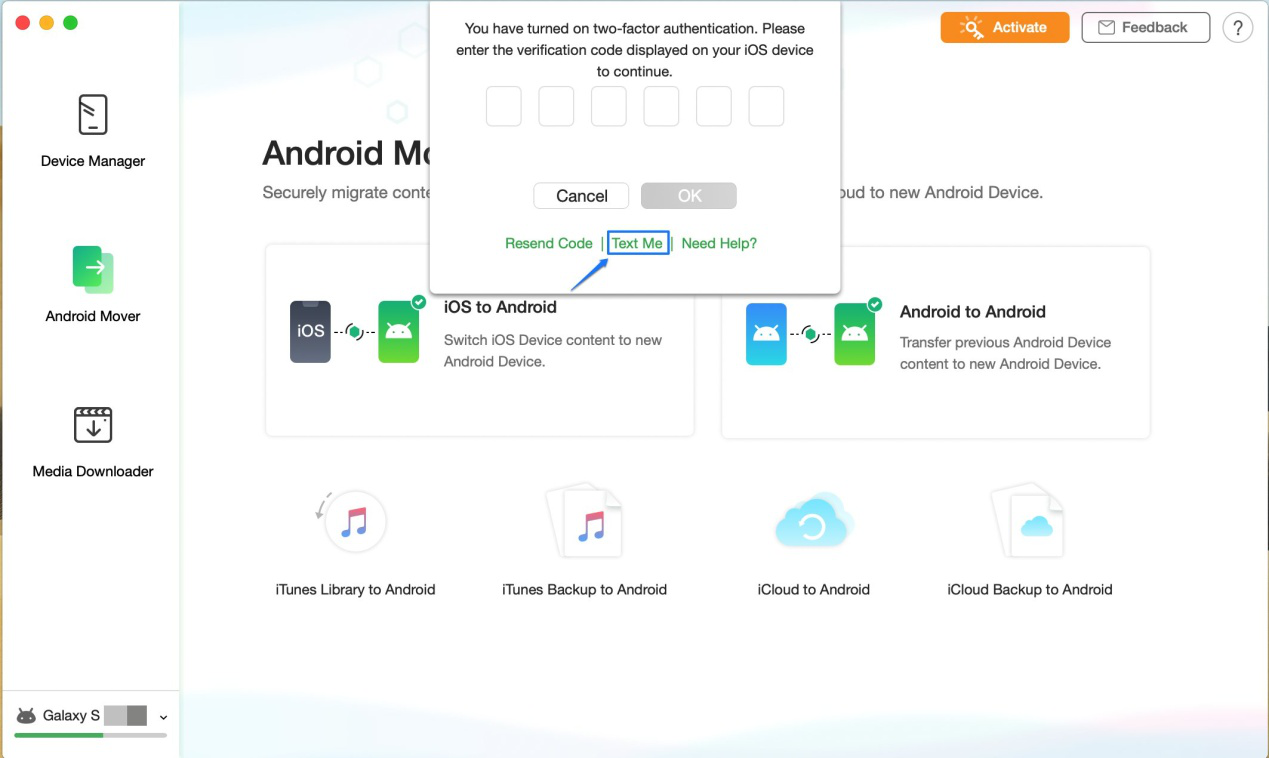 find my device android two factor authentication on