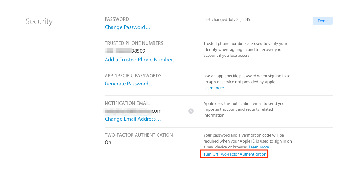 How to Turn Off Two Factor Authentication for Apple ID – Step 6