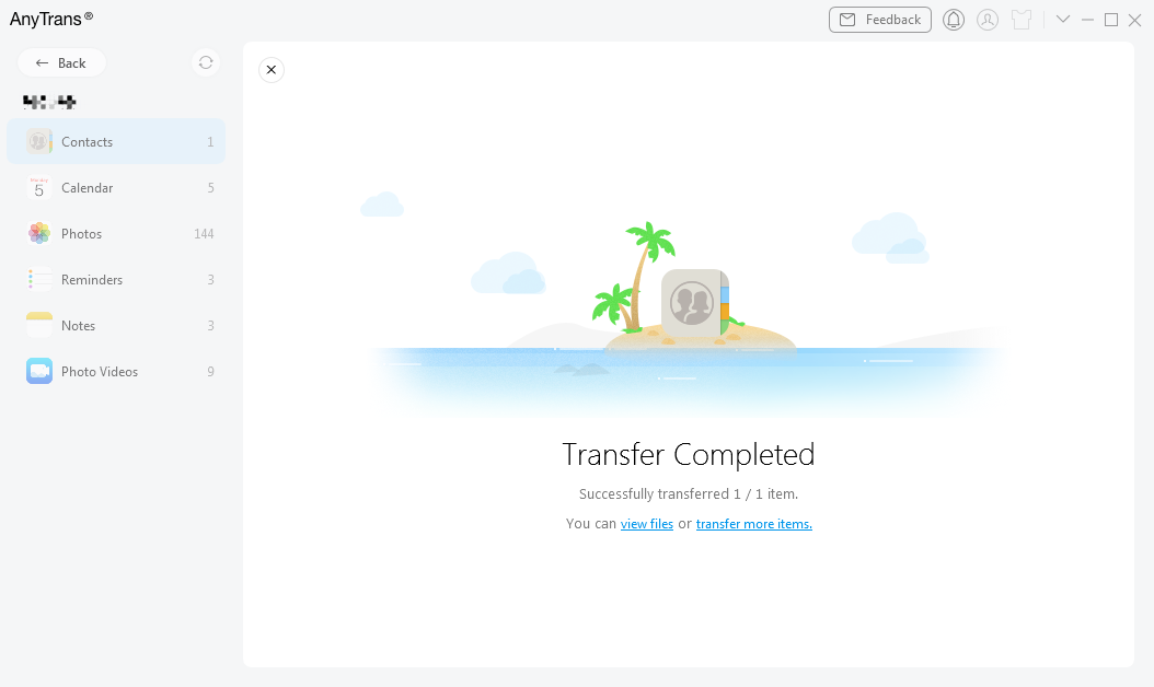 Transfer iCloud Contacts Successfully