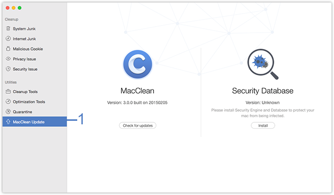 Select MacClean Function