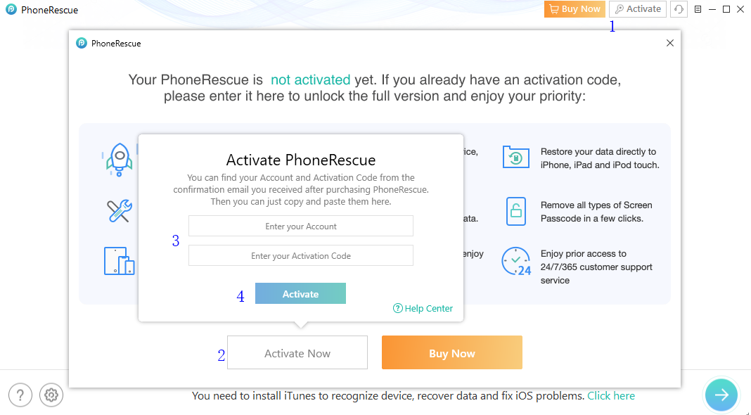 phonerescue 3.7 activation code