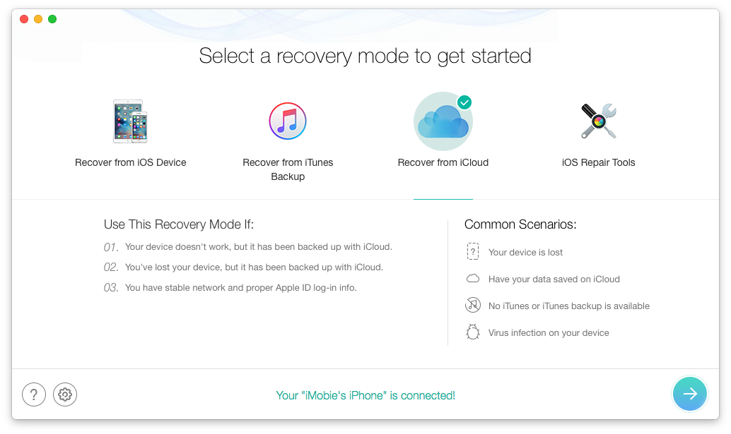 recover from the icloud