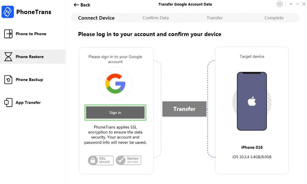 Log in Your Google Account
