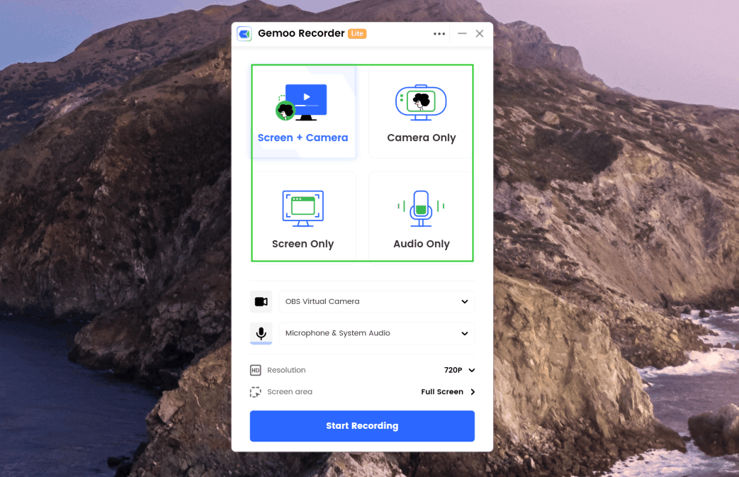 Select Recording Modes