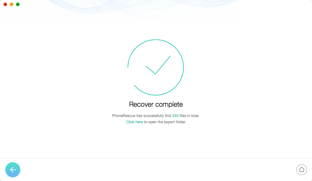 Recover Lost Data from iCloud Process Complete