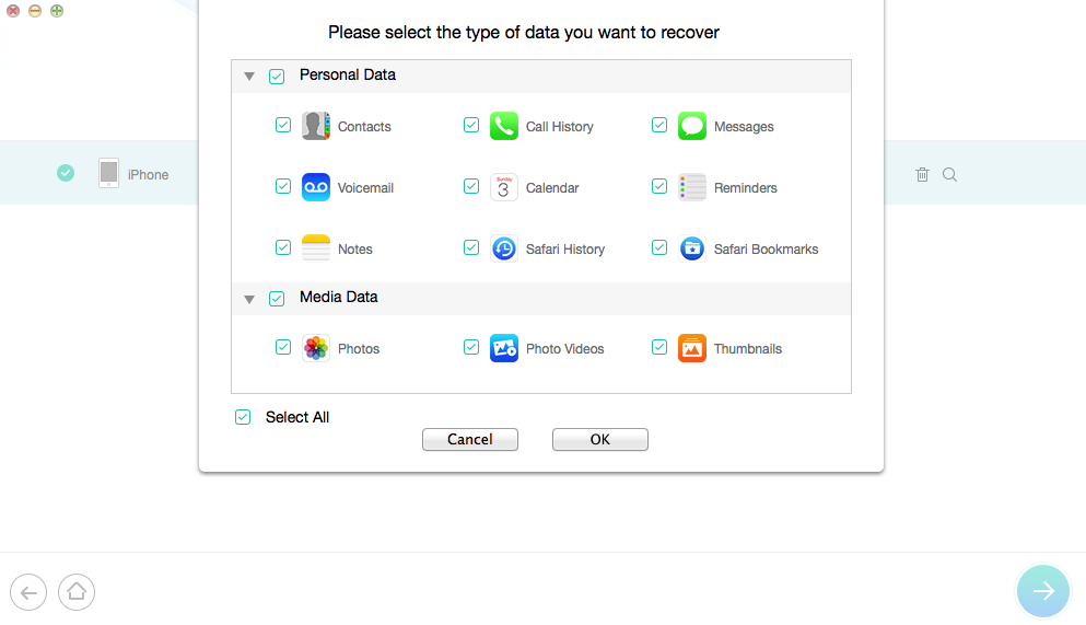 Scan All or or Part of the Data from iCloud Backup