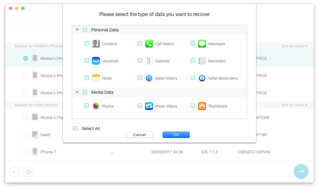 iPhone Data Recovery - Recovery from iTunes Backup 2