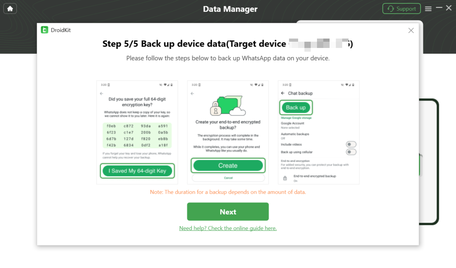 Click the Next Button