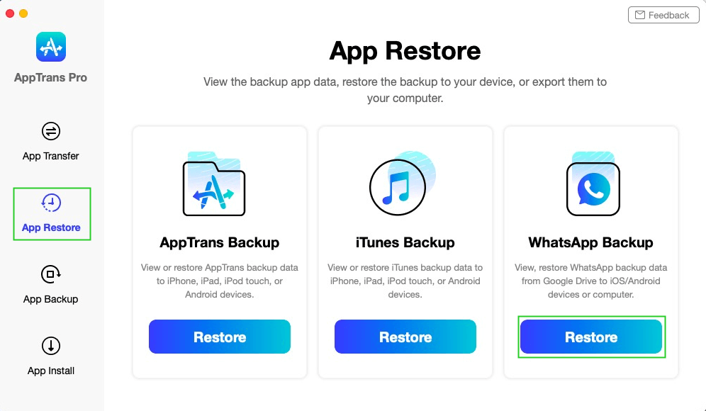 Click Restore Under WhatsApp Backup Option